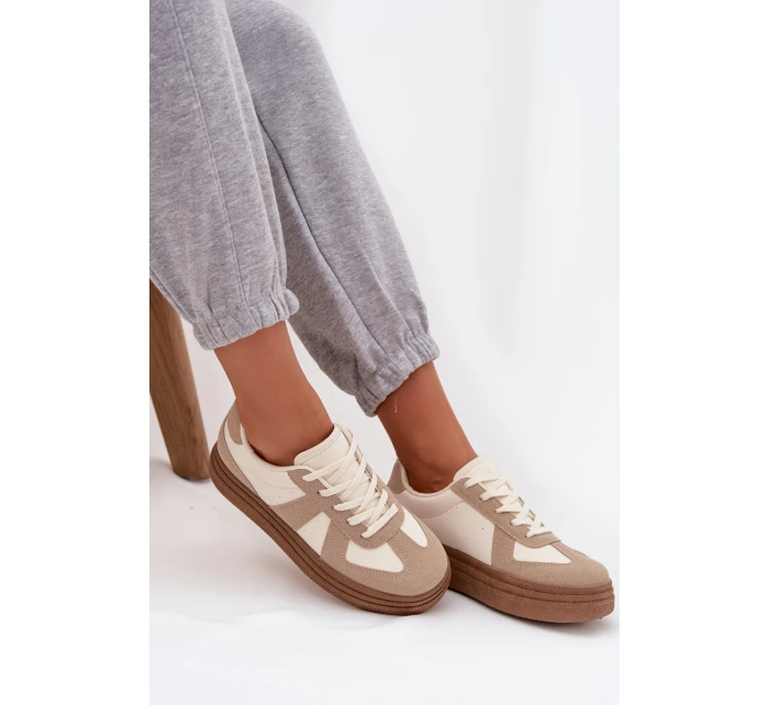 Dámské tenisky na platformě tmavě béžové Dovina Dámské tenisky na platformě tmavě béžové Dovina