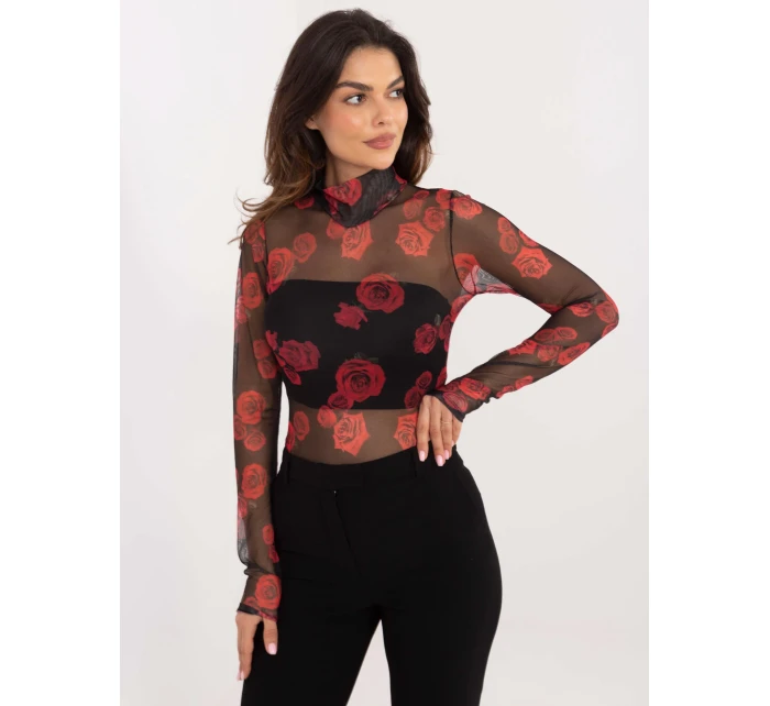 Blúzka DHJ BZ 18275 2.61 čierna a červená Blúzka DHJ BZ 18275 2.61 čierna a červená