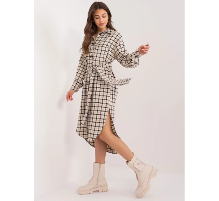 LK SK 509521 šaty.48 čierna a béžová