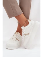 Dámske tenisky na platforme Big Star - biele