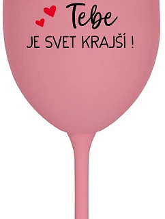 JE  ružový pohár na víno 350 ml model 22163865 - Giftela