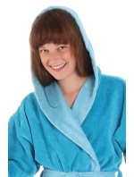 Detský župan Tampa duo s kapucňou 9159 tyrkysový - Vestis Detský župan Tampa duo s kapucňou 9159 tyrkysový - Vestis