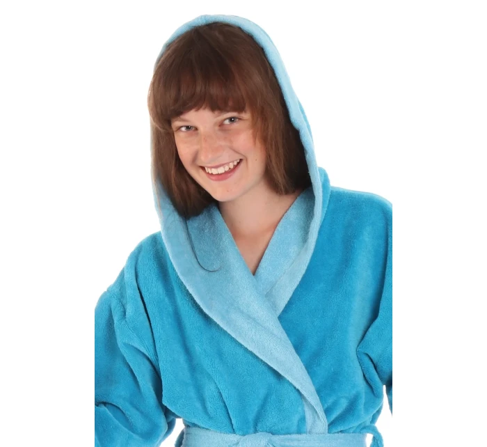 Detský župan Tampa duo s kapucňou 9159 tyrkysový - Vestis Detský župan Tampa duo s kapucňou 9159 tyrkysový - Vestis