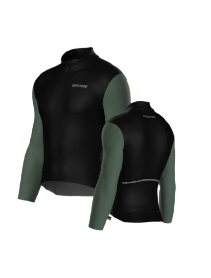 model 21851037 tričko s dlouhým rukávem černá zelená XXL - Biemme