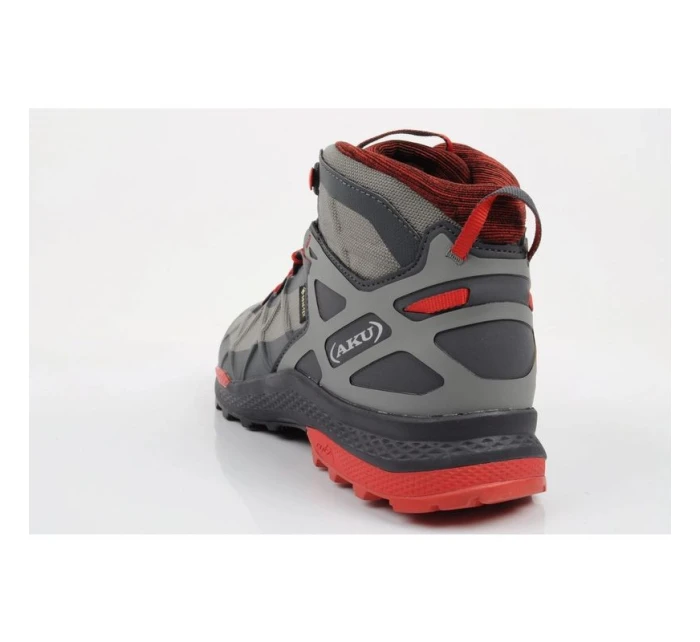 Aku pánska turistická členková obuv Rocket Gore-tex sivá červená