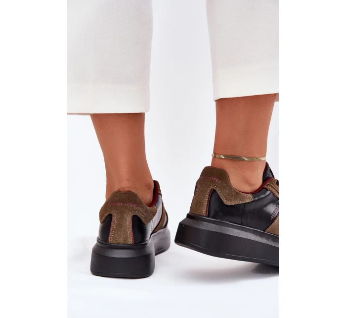 Dámské Kožené Tenisky Na Platformě Daniel Just Dare Černé model 21703393 - Daniel Lopez Just Dare