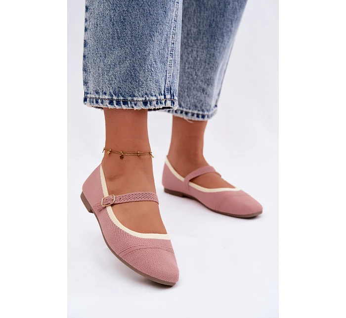 Ploché baleríny Zelisa Růžové