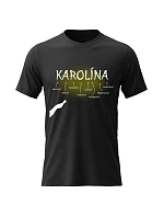 Dámské bavlněné tričko s potiskem - VLASTNOSTI - KAROLÍNA - černé