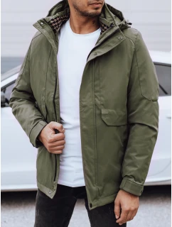 Pánska zimná bunda s kapucňou zelená FashionStreet TX4910