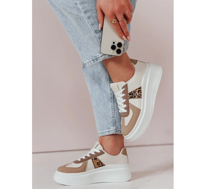 Dámske tenisky na platforme MODNIKKI khaki FashionStreet ZY0874