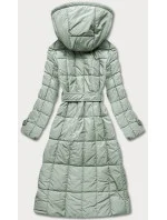 Klasický dámský prošívaný kabát v pistáciové barvě model 17658097 - Ann Gissy Klasický dámský prošívaný kabát v pistáciové barvě model 17658097 - Ann Gissy