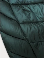 Dlouhá zelená dámská bunda s kapucí model 21247128 - Ann Gissy