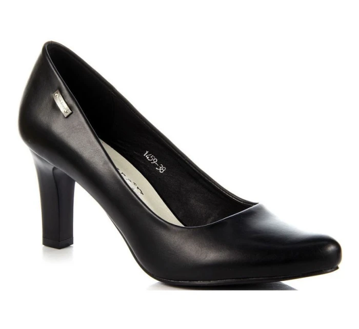 Čierne lodičky na podpätku W Sergio Leone