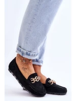 Dámské semišové mokasíny Černá model 21619608 - Boto