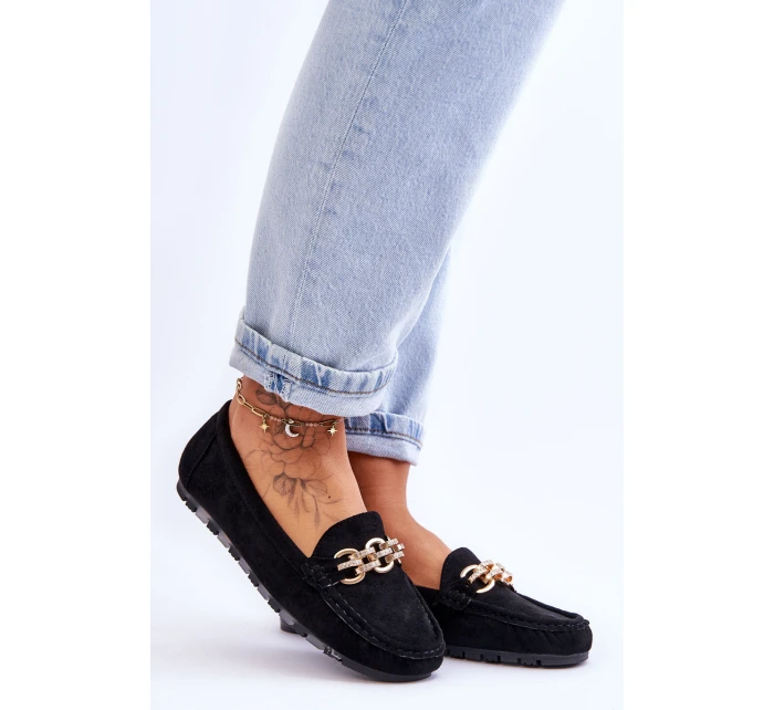 Dámské semišové mokasíny Černá model 21619608 - Boto