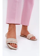 Ploché Dámské Pantofle S Páskem A Béžové model 21689551 - Boto