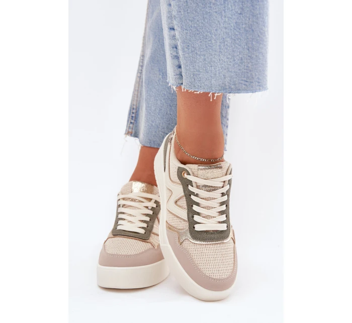 Dámské Tenisky Na Platformě Leopardí Béžové model 21702047 - Boto Dámské Tenisky Na Platformě Leopardí Béžové model 21702047 - Boto