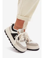 Dámské tenisky na platformě šedé model 22039752 - Boto