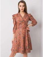 Sukienka LK SK model 20513990 ciemny pomarańczowy - FPrice Sukienka LK SK model 20513990 ciemny pomarańczowy - FPrice
