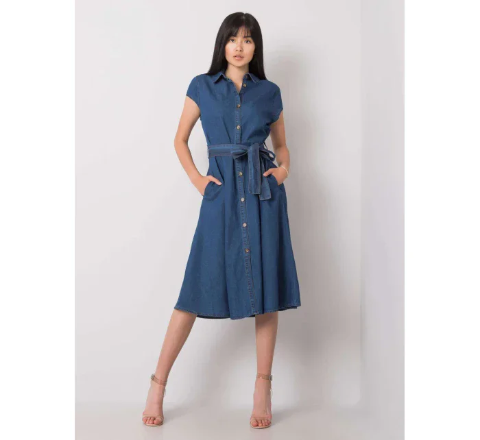 Šaty RO SK model 15509498 tmavě modrá - FPrice Šaty RO SK model 15509498 tmavě modrá - FPrice