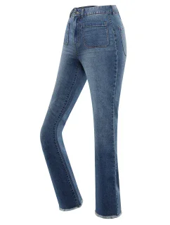 Dámske džínsy s vysokým pásom NAX NAX DAWEA dk.metal blue