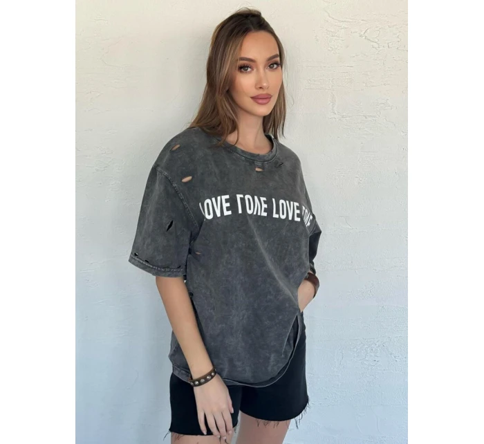 Dámské tričko s potiskem graphite Dstreet model 21977335 - FashionStreet