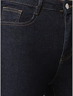 Jeansy damskie skinny z wysokim stanem granatowe model 22341064 - FashionStreet