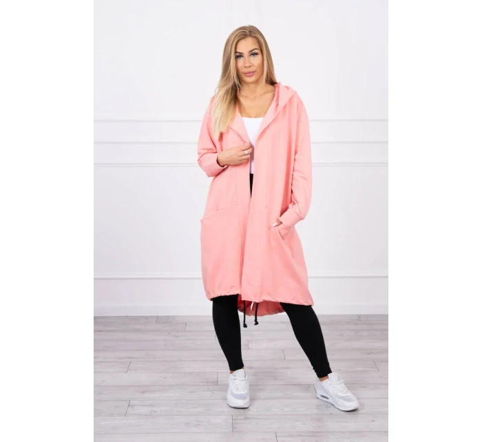 Nadmerná šedá bunda s kapucňou Morel