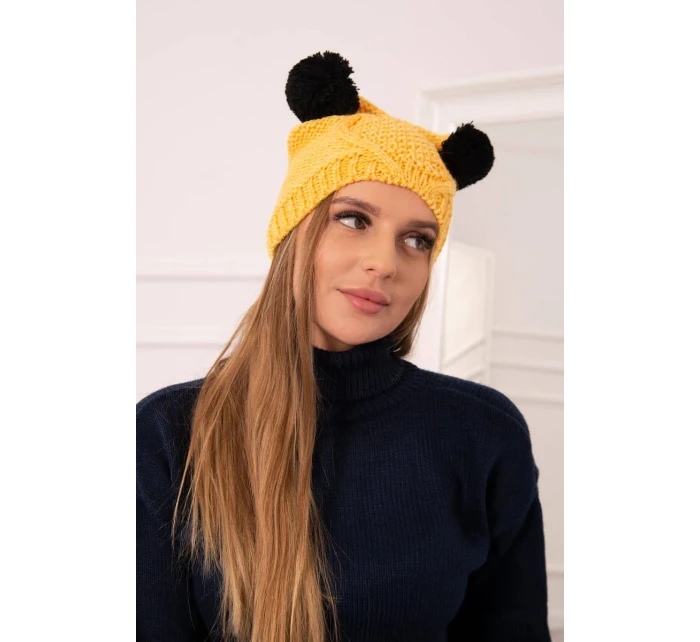 Fleecová čepice 2  žlutá model 18751405 - K-Fashion