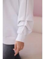 Bavlnená blúzka s mašľou biela