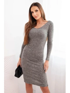 Dámská bavlněná šaty s krátkým rukávem a model 21774781 nařasením malinová - K-Fashion