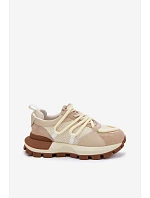 Dámske semišové tenisky GOE TT2N4021 Beige Dámske semišové tenisky GOE TT2N4021 Beige