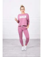 Sada s potlačou Queen tmavo ružová Sada s potlačou Queen tmavo ružová