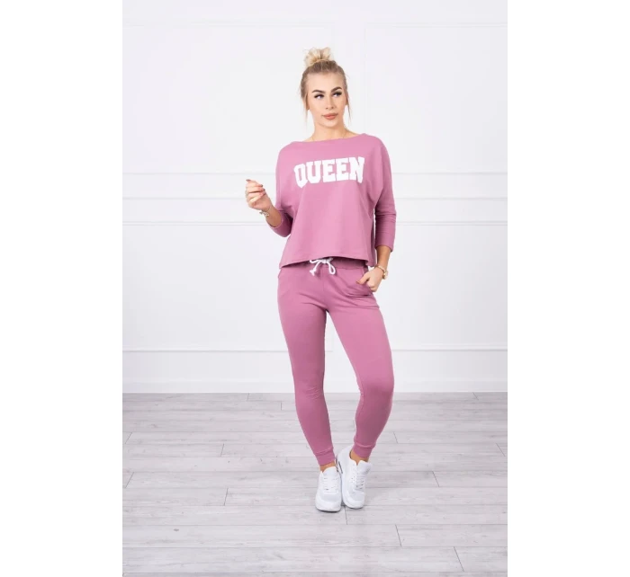 Sada s potlačou Queen tmavo ružová Sada s potlačou Queen tmavo ružová