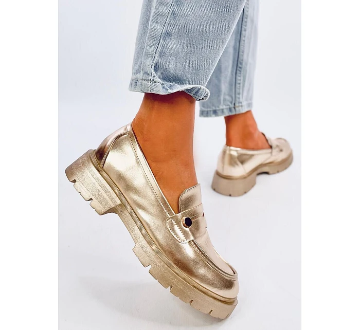 Dámske kožené mokasíny 28359 1736 gold - Ideálna obuv