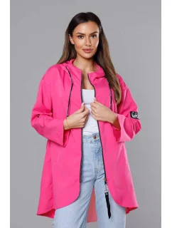 Ružový tenký asymetrický dámsky prehoz cez oblečenie (B8117-83)