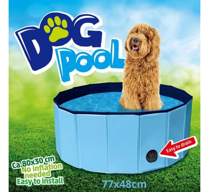 SKLADACÍ ZÁHRADNÝ BAZÉN PRE PSOV 80X30CM MODRÝ MAXXPRO
