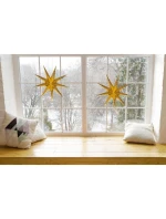 DEKORÁCIA PAPIEROVÁ HVIEZDICA Š.45 CM 9 ZLATÉ RÁMY detské