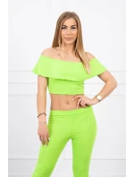 Sada s volánikom zelený neón