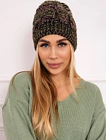 Fleecová čiapka Melisa K241 black+olive