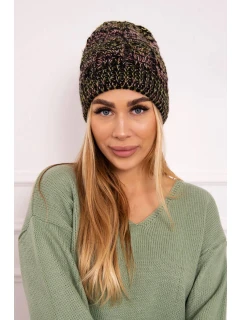 Fleecová čiapka Melisa K241 black+olive