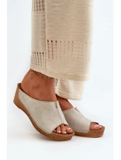 Pohodlné Dámské Sandály Na  Béžové model 21665731 - Inblu