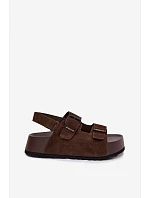 Semišové sandály na platformě Big Star model 22064126 čokoládové - Big Star Shoes Semišové sandály na platformě Big Star model 22064126 čokoládové - Big Star Shoes