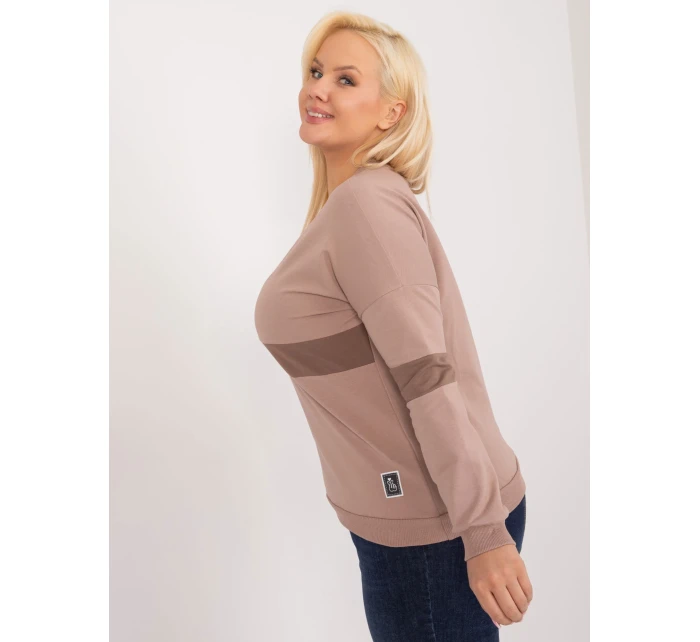 Bluzka RV BZ model 20080871 ciemny bezowy - FPrice Bluzka RV BZ model 20080871 ciemny bezowy - FPrice