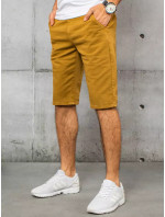 Pánske horčicové džínsové šortky Dstreet SX1438