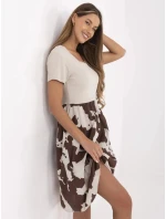 Dámské šaty DHJ SK model 22020909 Béžová s hnědou - FPrice