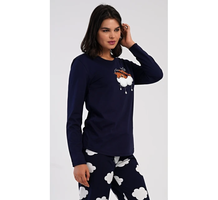 Dámske dlhé pyžamo Medveď na obláčiku