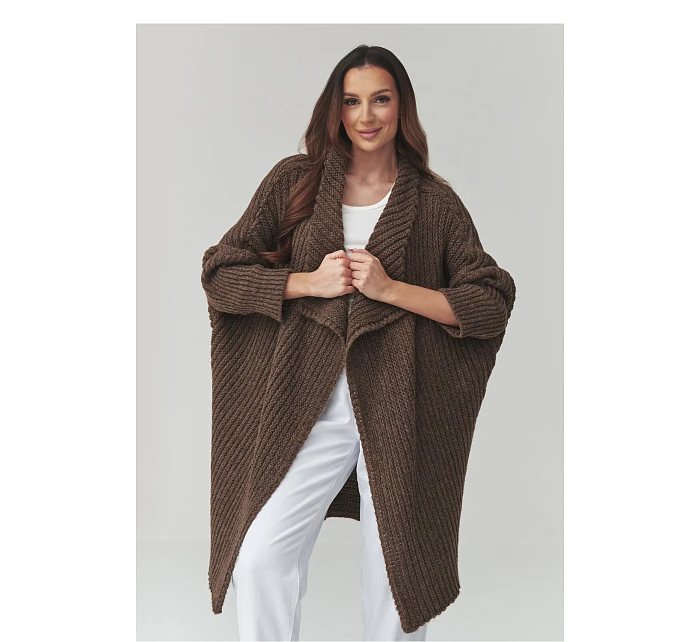 Zapínanie svetra model 226882 Makadamia