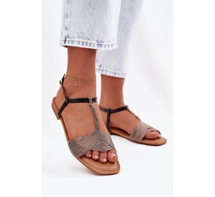 Dámské ploché sandály Černé Nexora