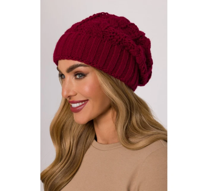 M897 Pletená čiapka - bordová